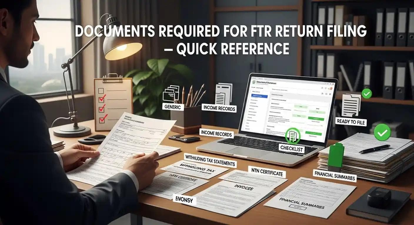 Documents Required for FTR Return Filing — Quick Reference